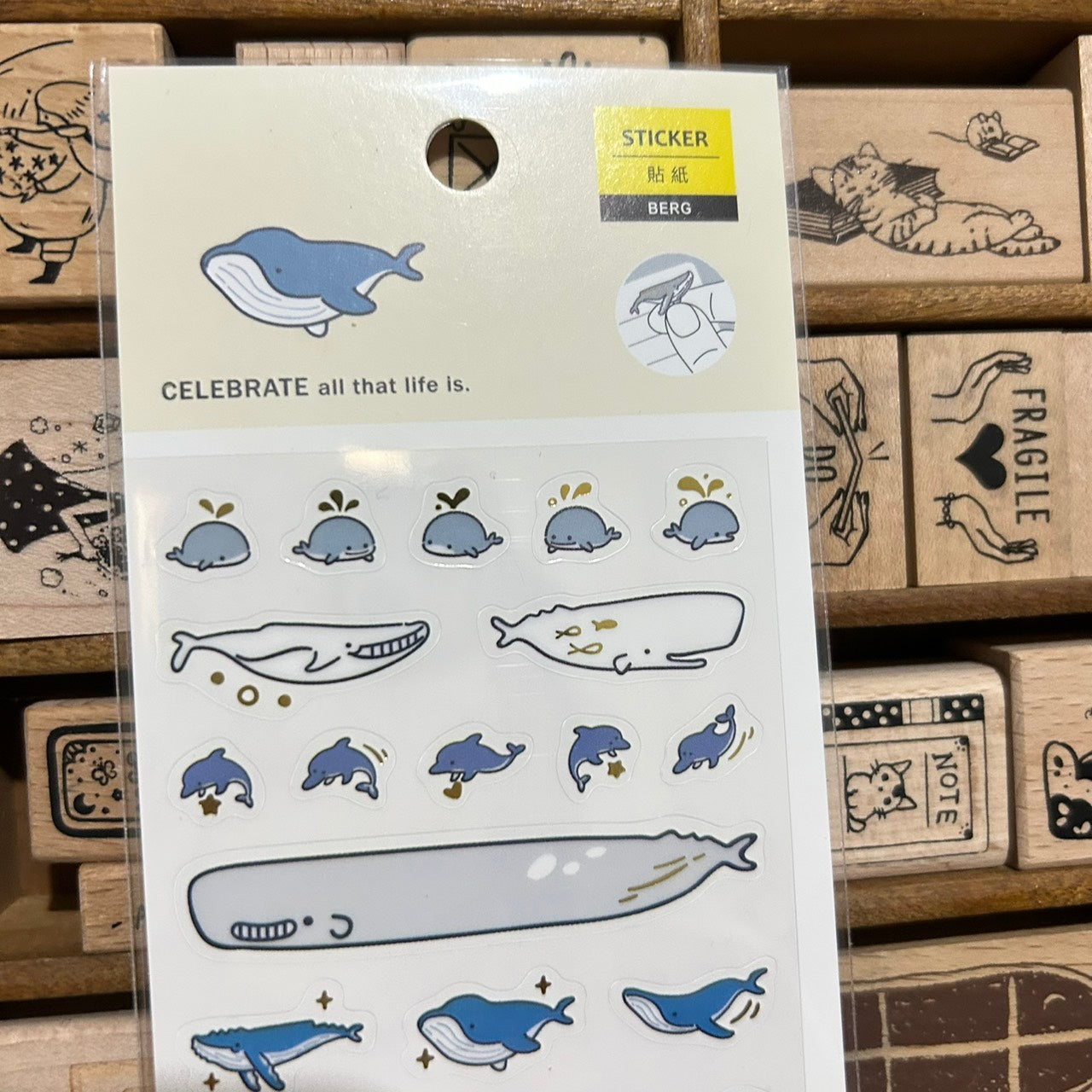 BERG mini Whale Sticker Sheet