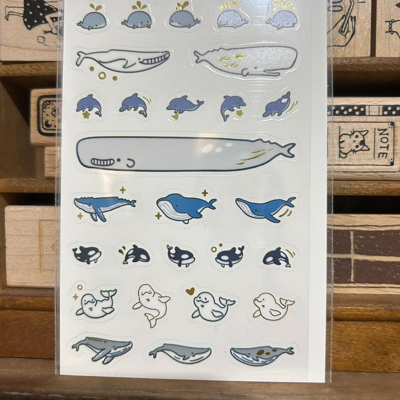 BERG mini Whale Sticker Sheet