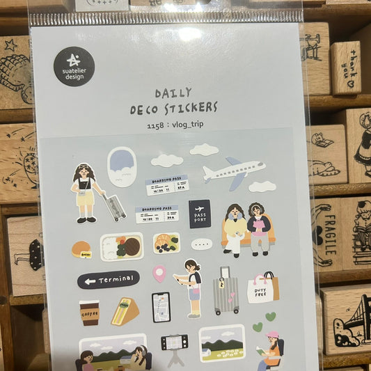 Suatelier Vlog Trip Sticker Sheet