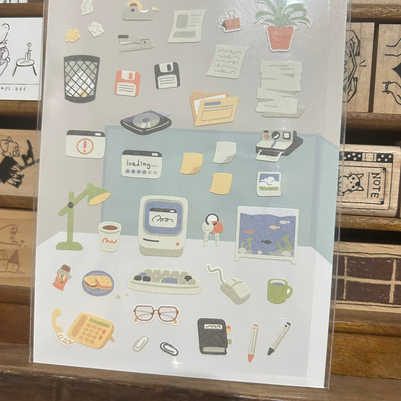 Suatelier Retro Office Sticker Sheet