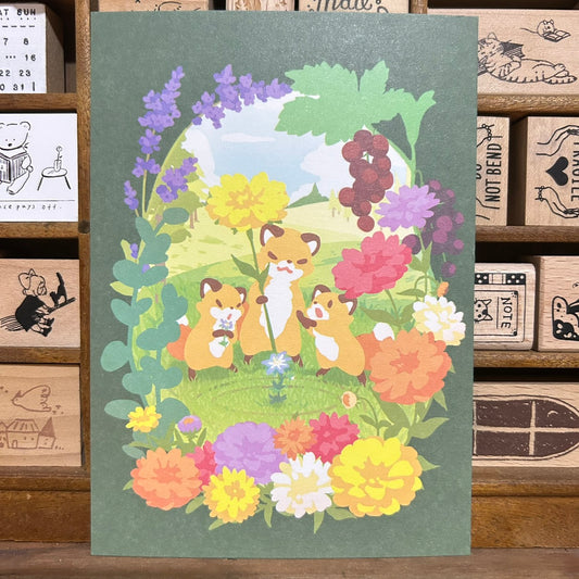 Kitsunebiyori Flower #1 Postcard