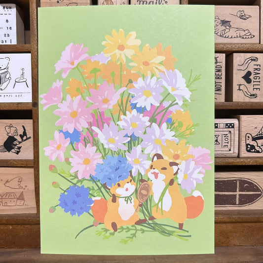 Kitsunebiyori Flower #6 Postcard
