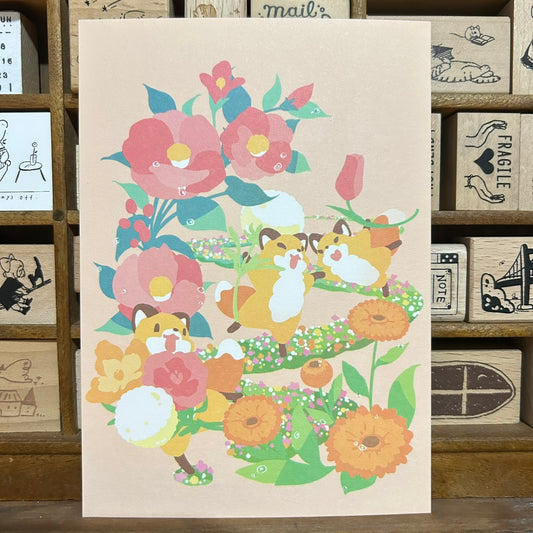 Kitsunebiyori Flower #3 Postcard