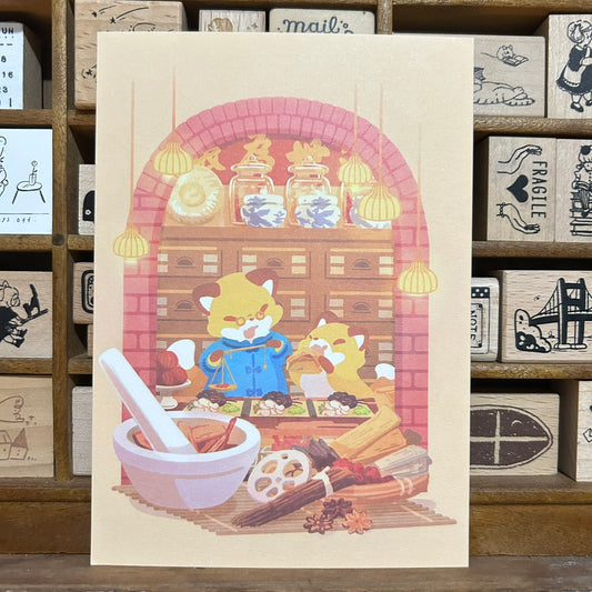 Kitsunebiyori Chinese Medicine Postcard
