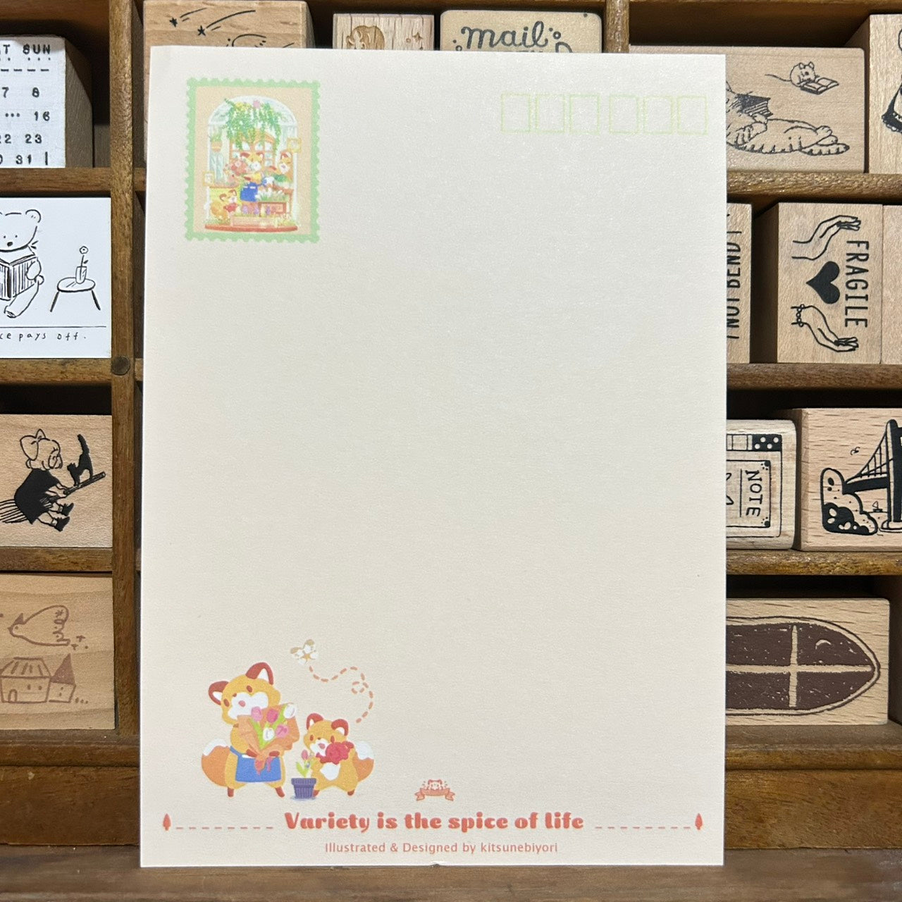 Kitsunebiyori Flower Shop Postcard