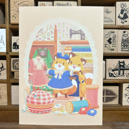 Kitsunebiyori Dressing Room Postcard
