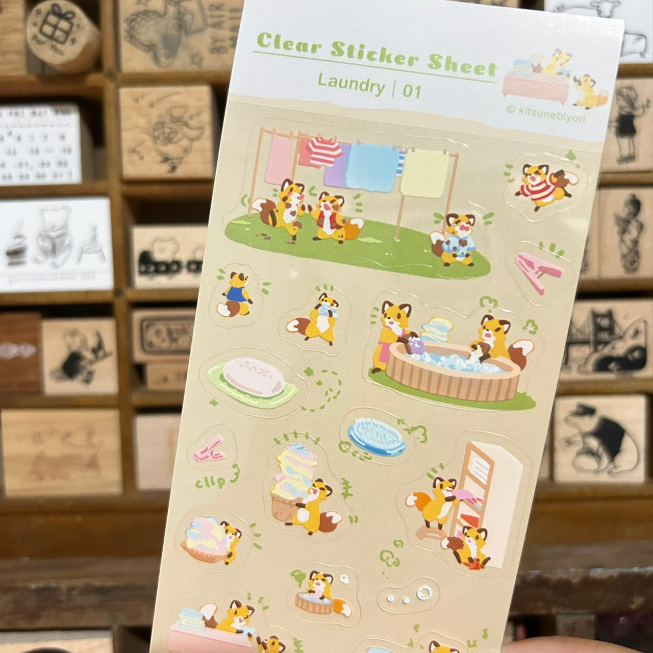 Kitsunebiyori Laundry Sticker Sheet
