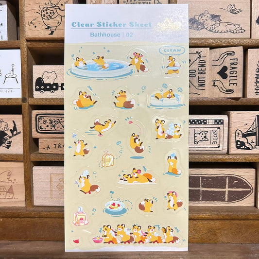 Kitsunebiyori Bathhouse Sticker Sheet