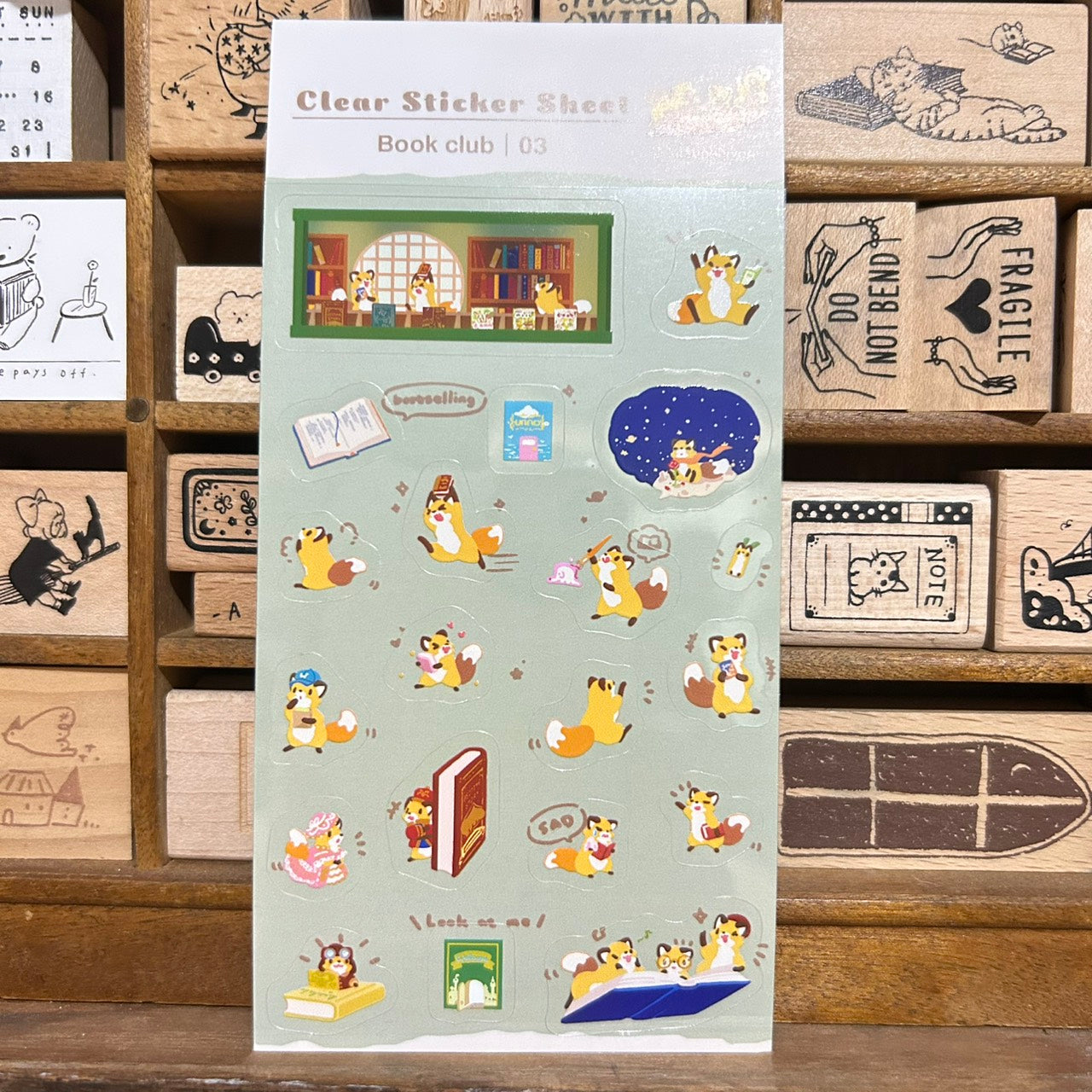 Kitsunebiyori Book Club Sticker Sheet