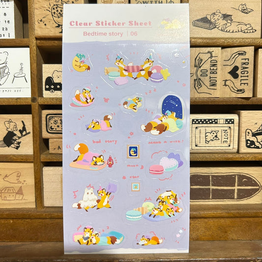 Kitsunebiyori Bedtime Sticker Sheet