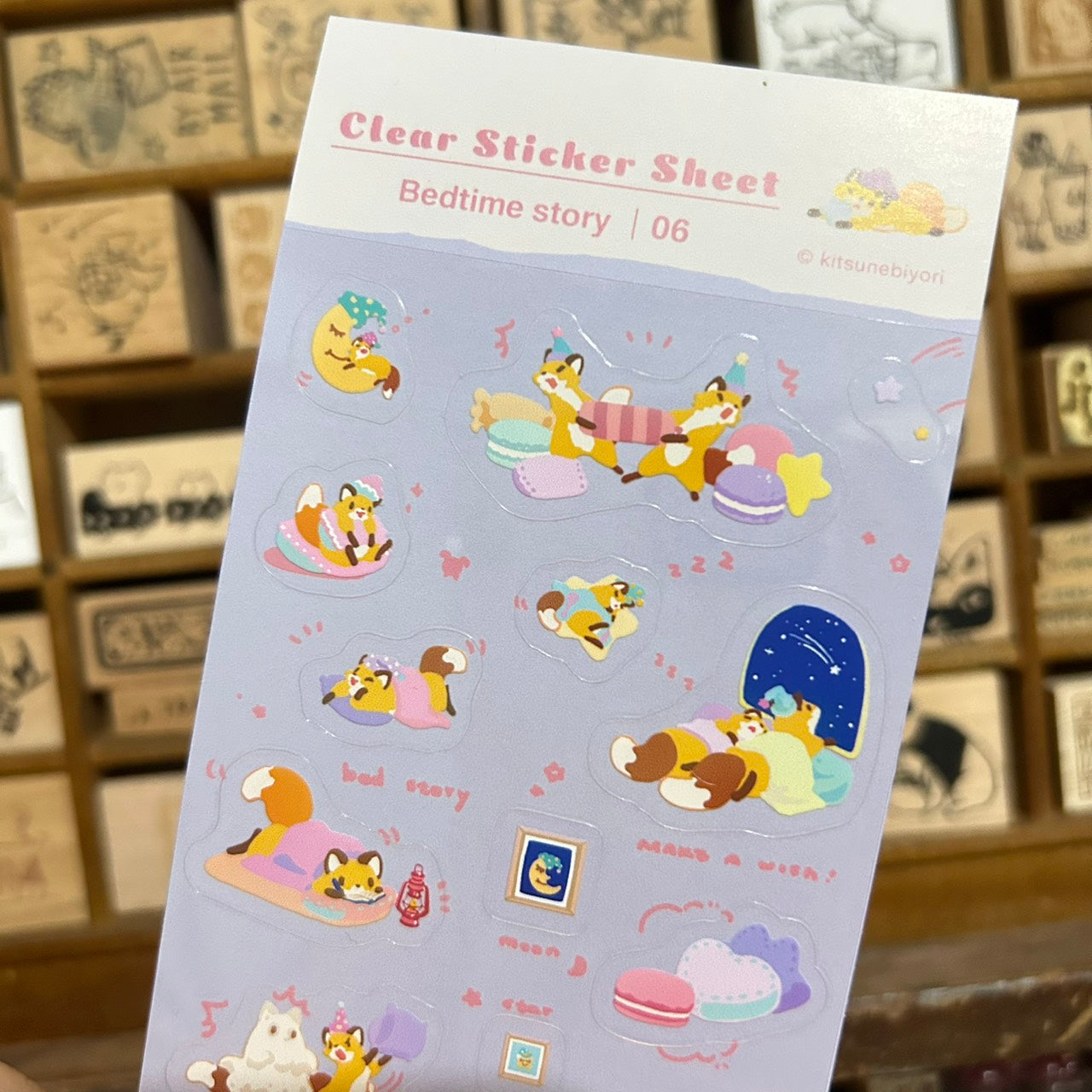 Kitsunebiyori Bedtime Sticker Sheet
