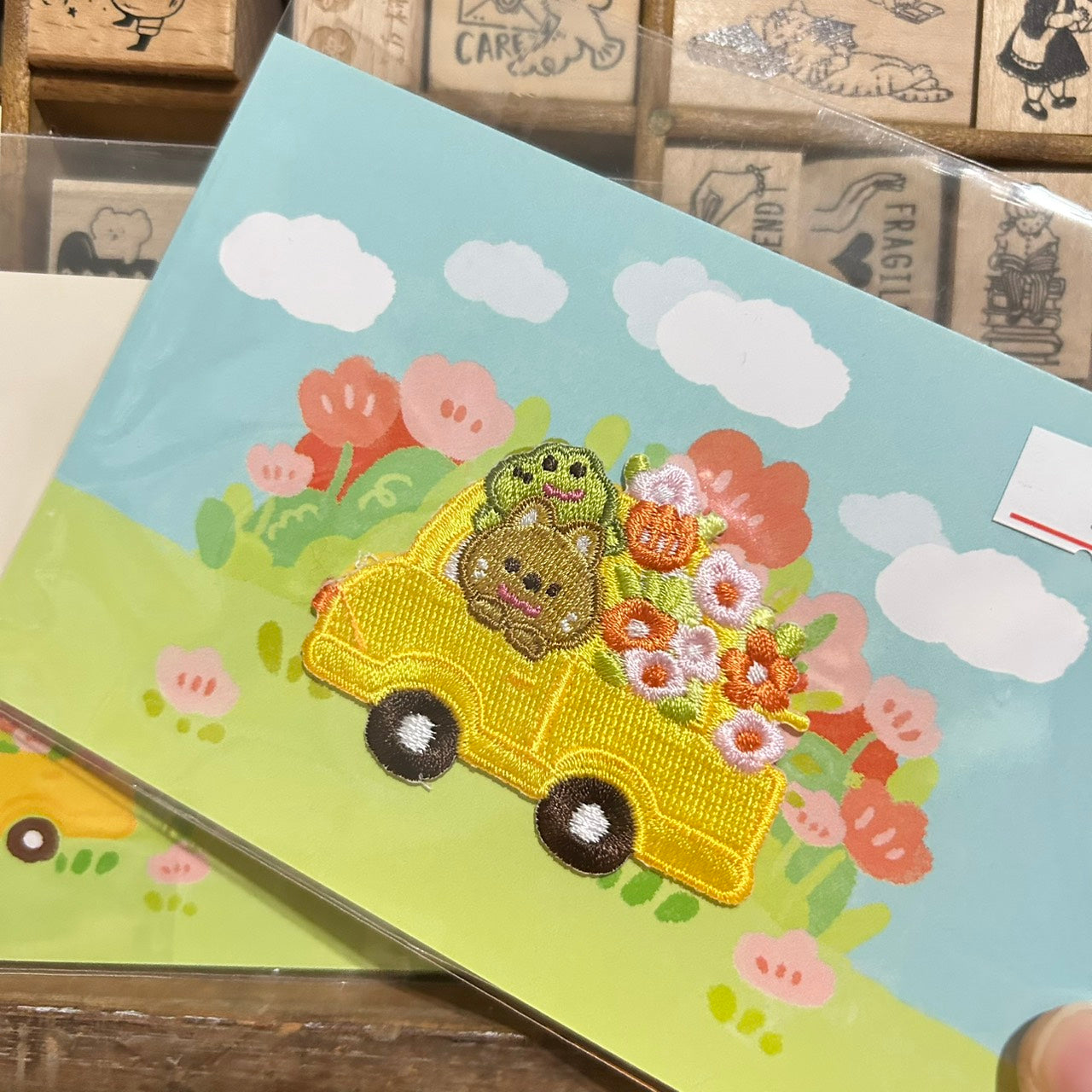 Mou Mou Do Flower Truck Patch with Postcard Set
