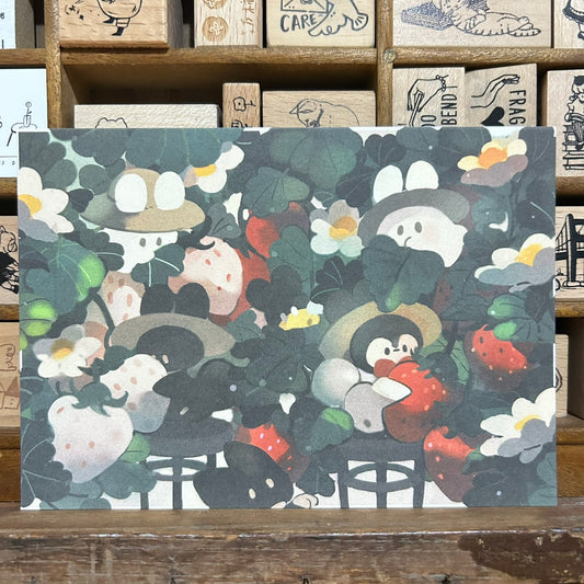 Bubukai Strawberry Field Postcard