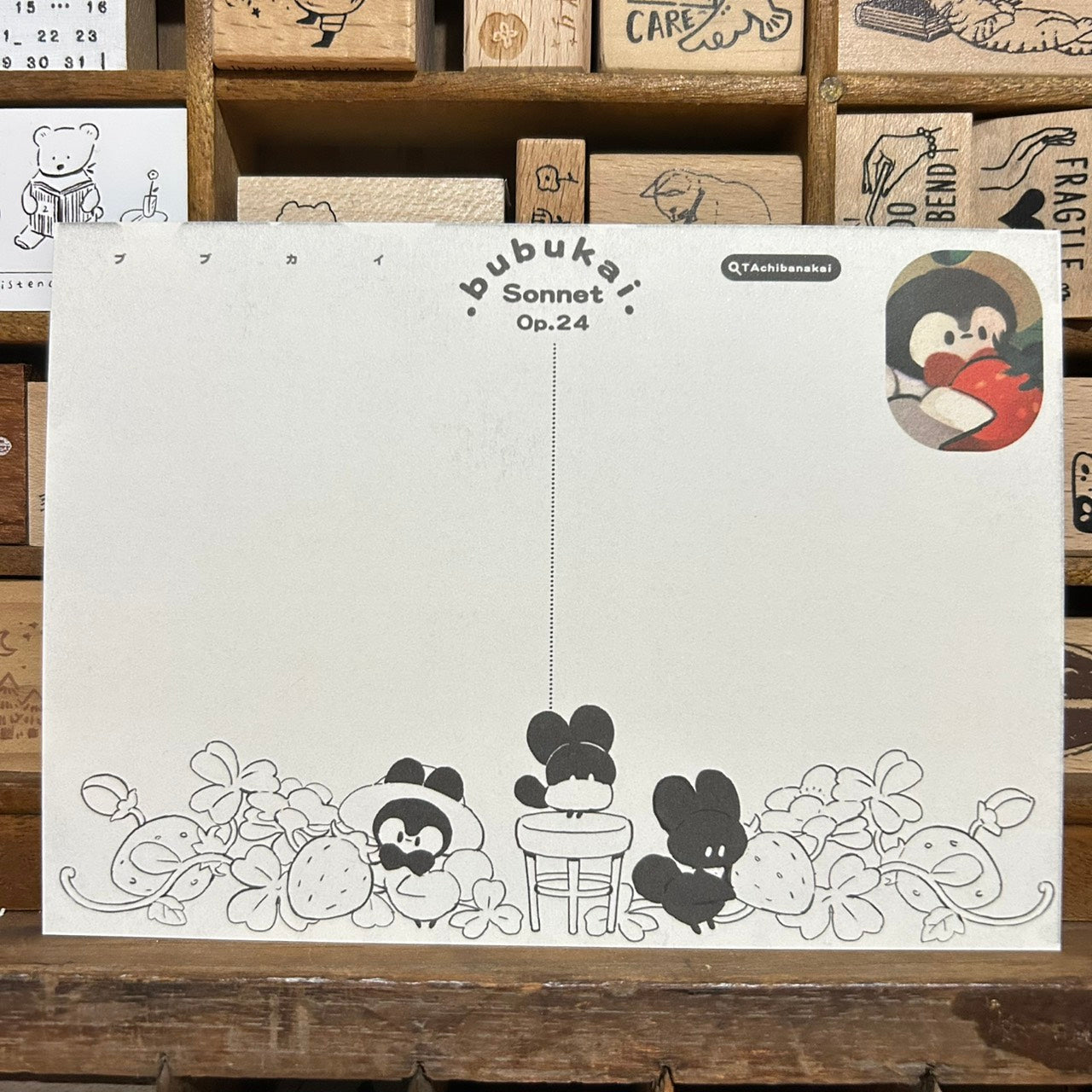 Bubukai Strawberry Field Postcard