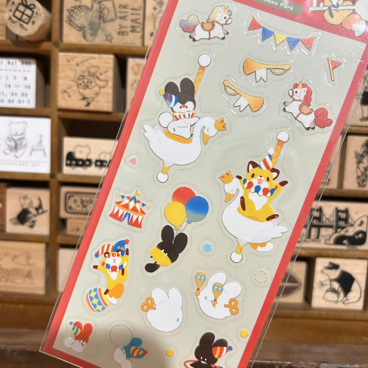 Bubukai Theme Park Transparent Sticker Sheet