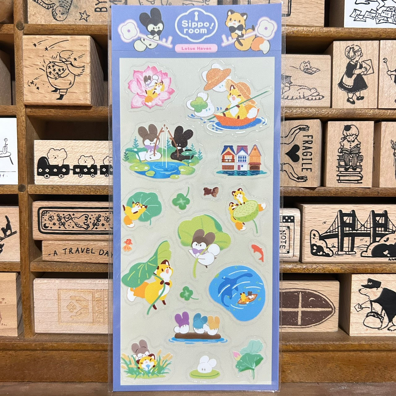 Bubukai Lotus Haven Transparent Sticker Sheet