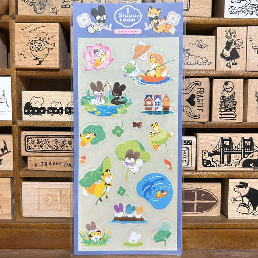 Bubukai Lotus Haven Transparent Sticker Sheet