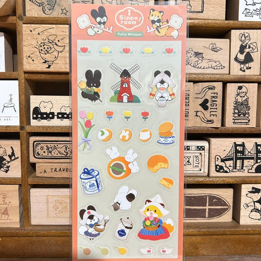 Bubukai Tulip Whisper Transparent Sticker Sheet