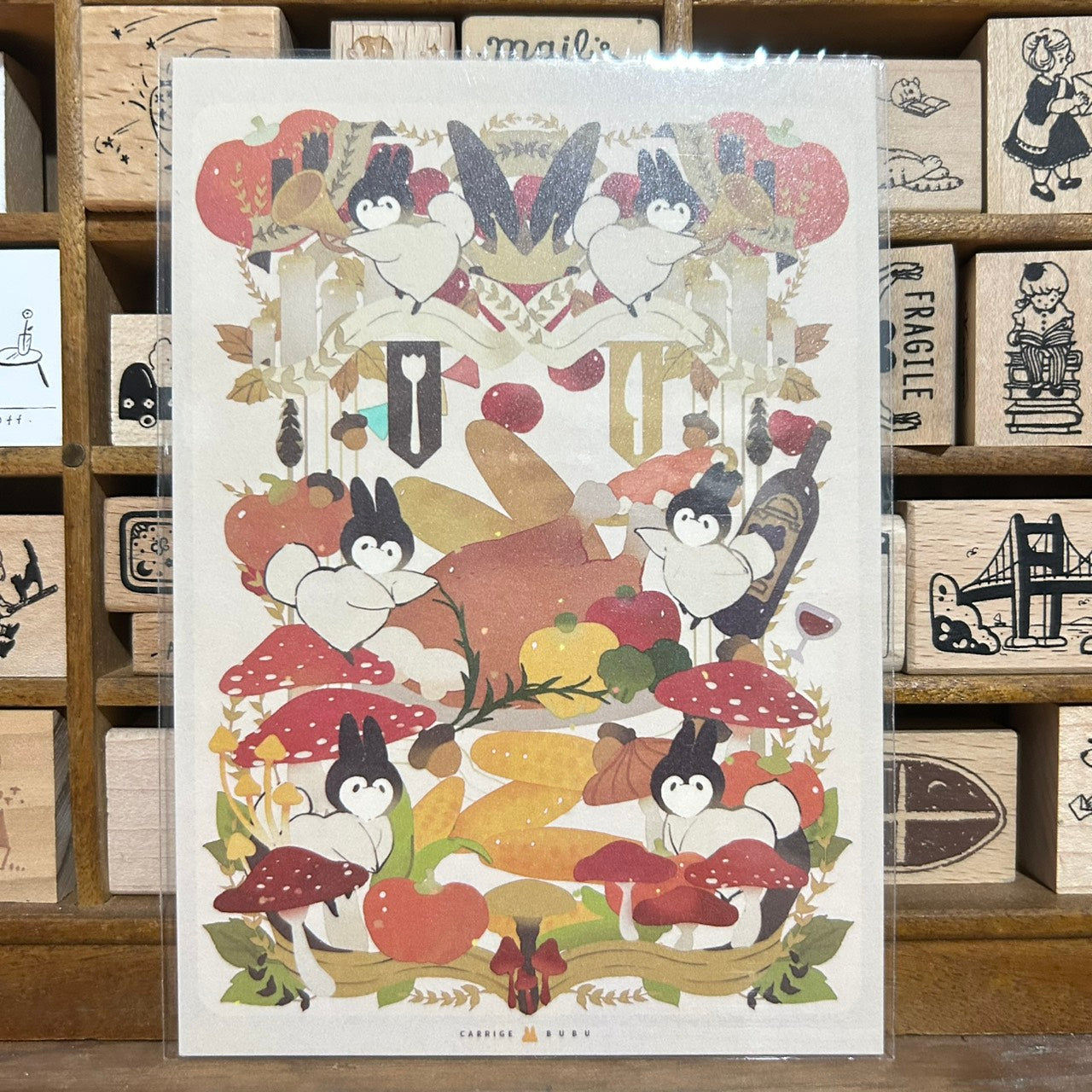 Bubukai Thanksgiving Paper Postcard