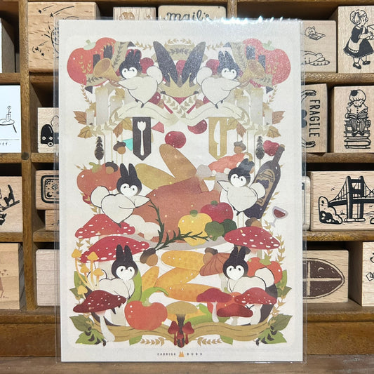 Bubukai Thanksgiving Paper Postcard
