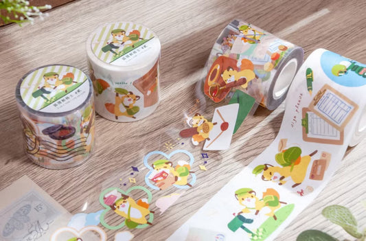 Kitsunebiyori Fox Post Office PET and Washi Tape Roll
