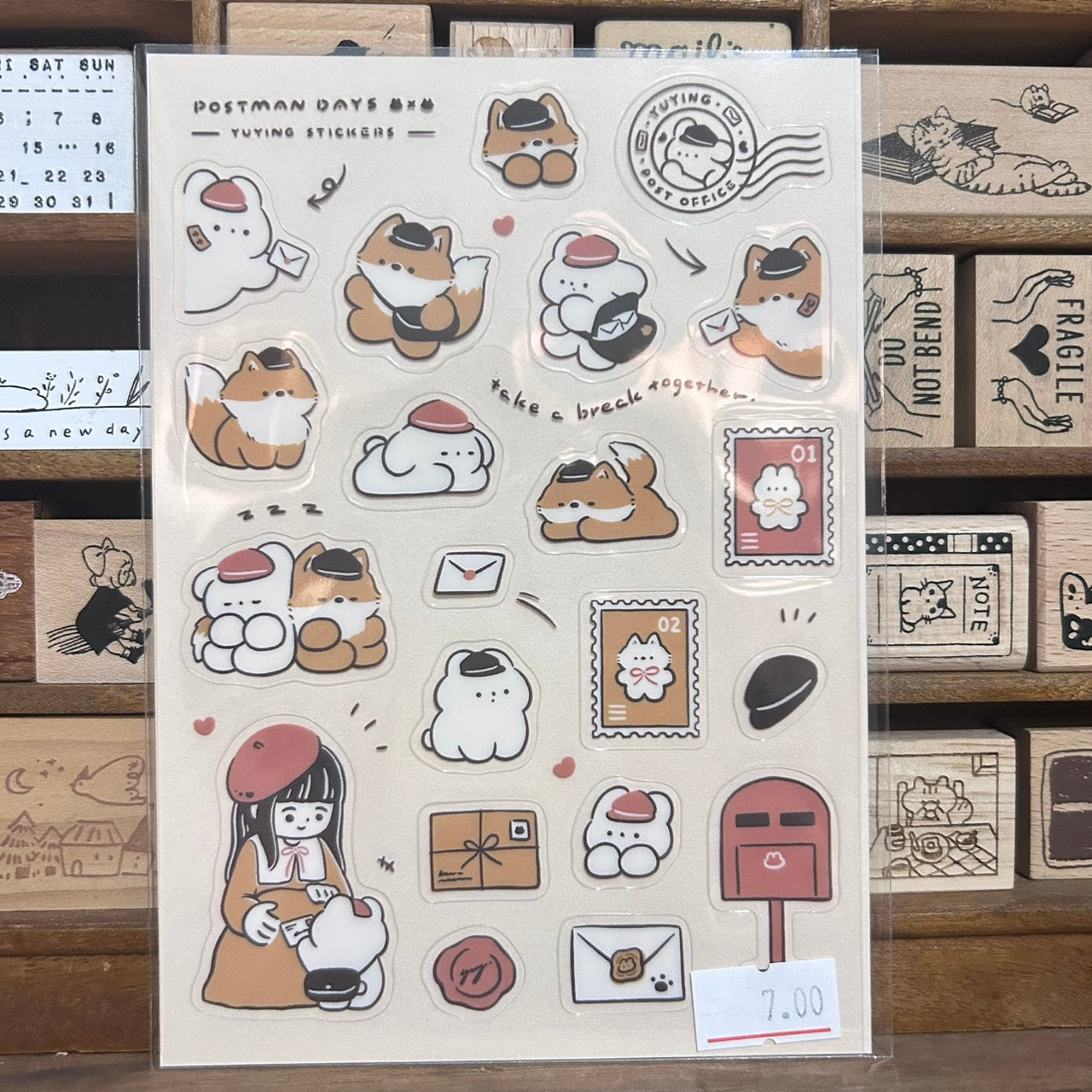 YuYing Postman Days Transparent Sticker Sheet