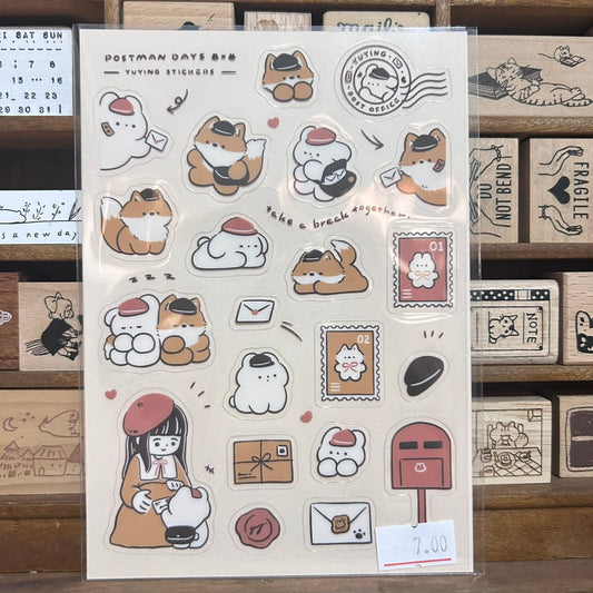 YuYing Postman Days Transparent Sticker Sheet