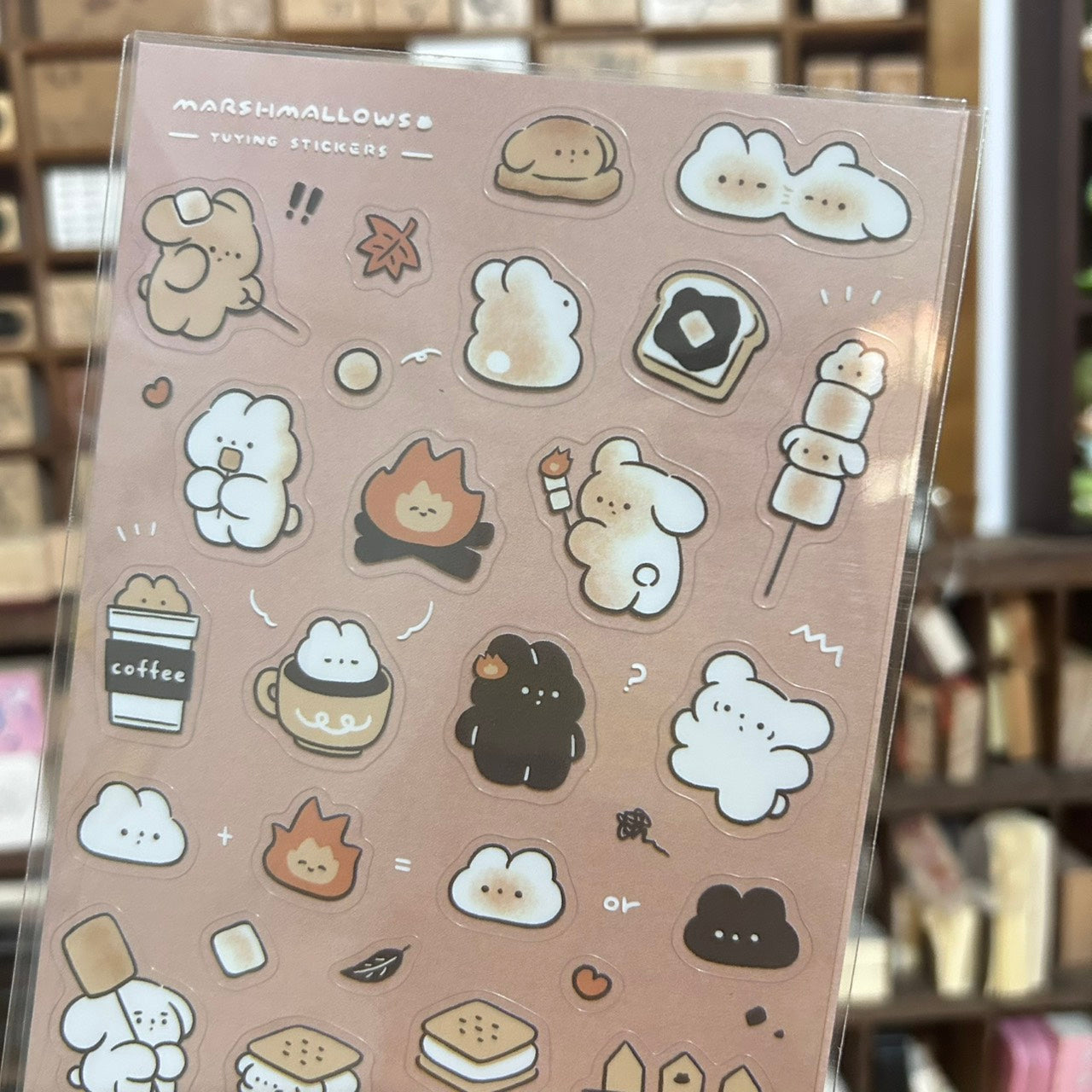 YuYing Marshmallows Transparent Sticker Sheet