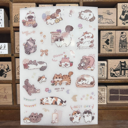 UBEE Cats Transfer Sticker Sheets