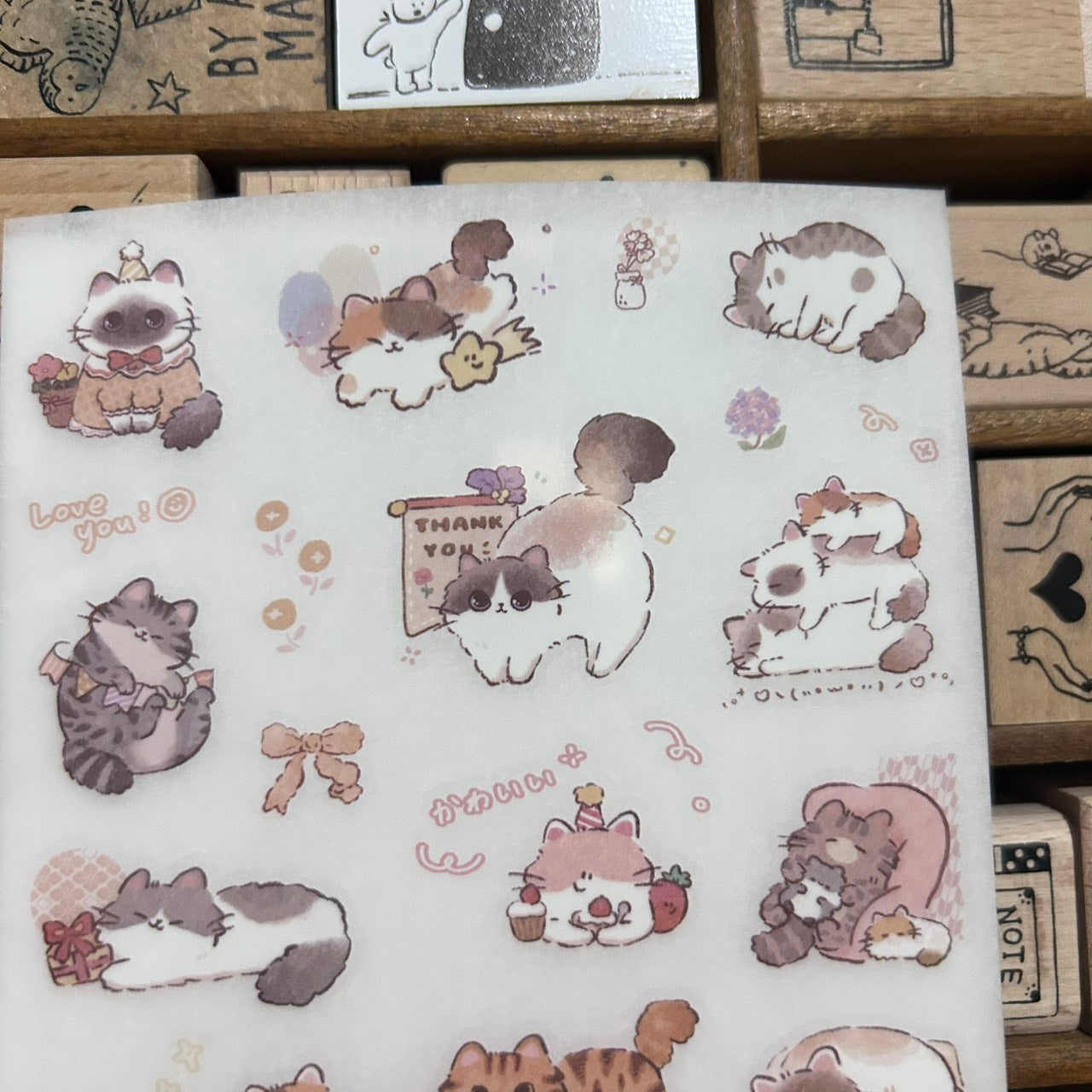 UBEE Cats Transfer Sticker Sheets