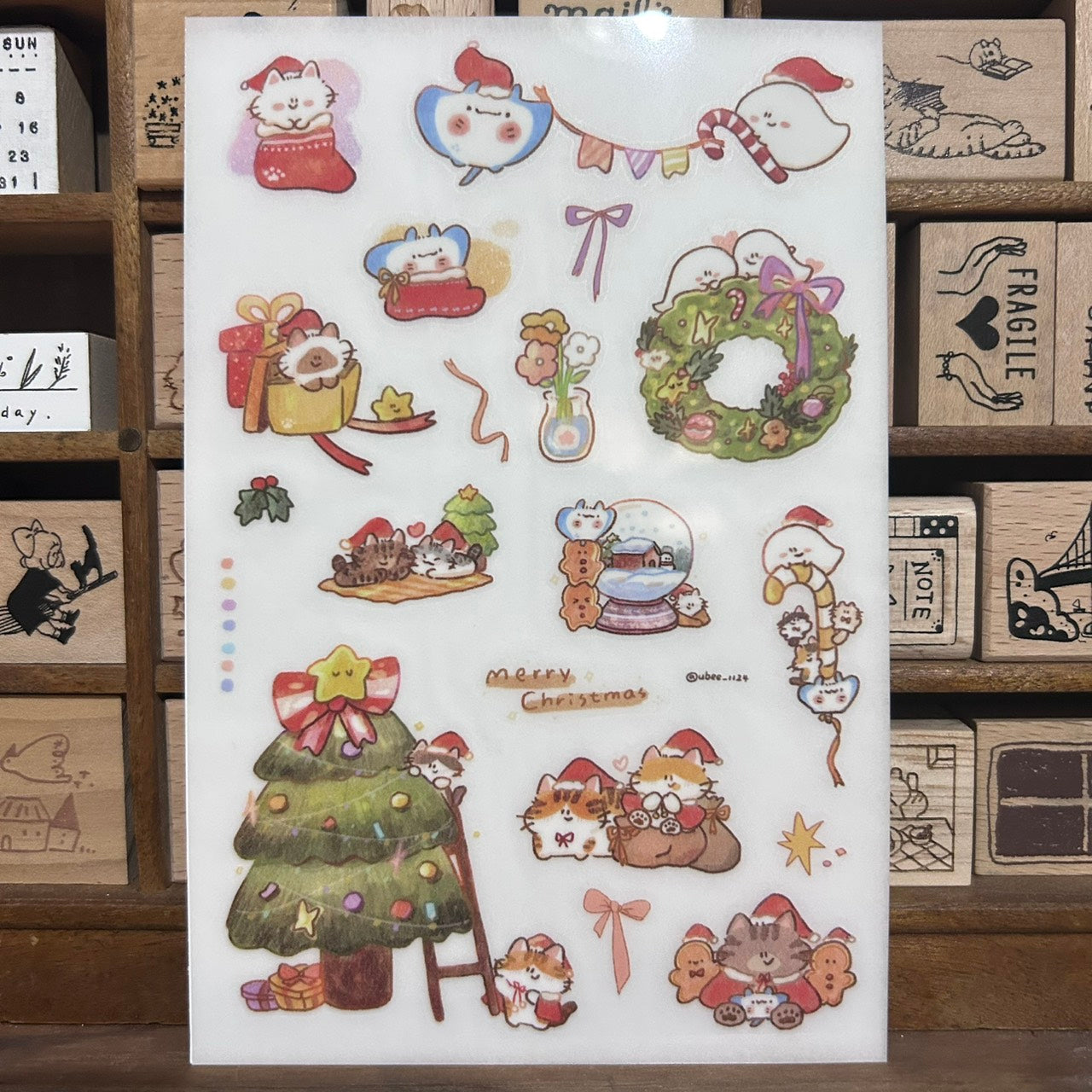 UBEE Christmas Transfer Sticker Sheets