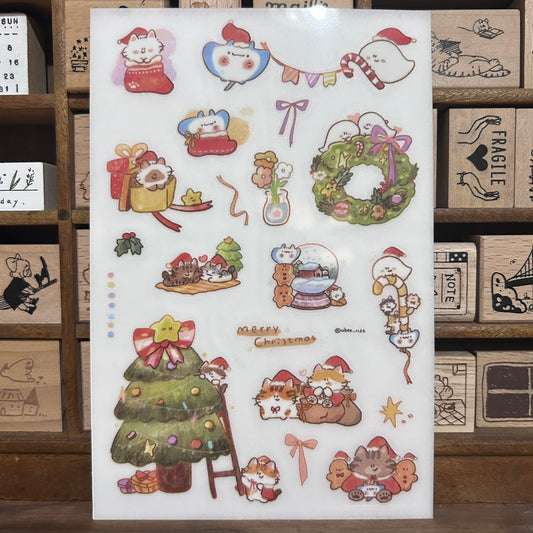 UBEE Christmas Transfer Sticker Sheets