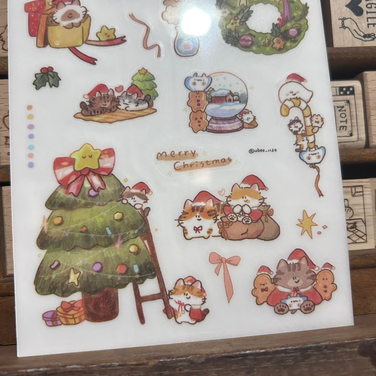 UBEE Christmas Transfer Sticker Sheets