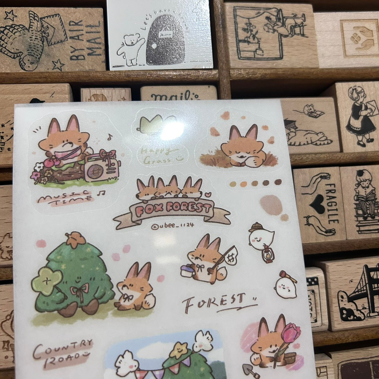 UBEE Fox Forest Transfer Sticker Sheets