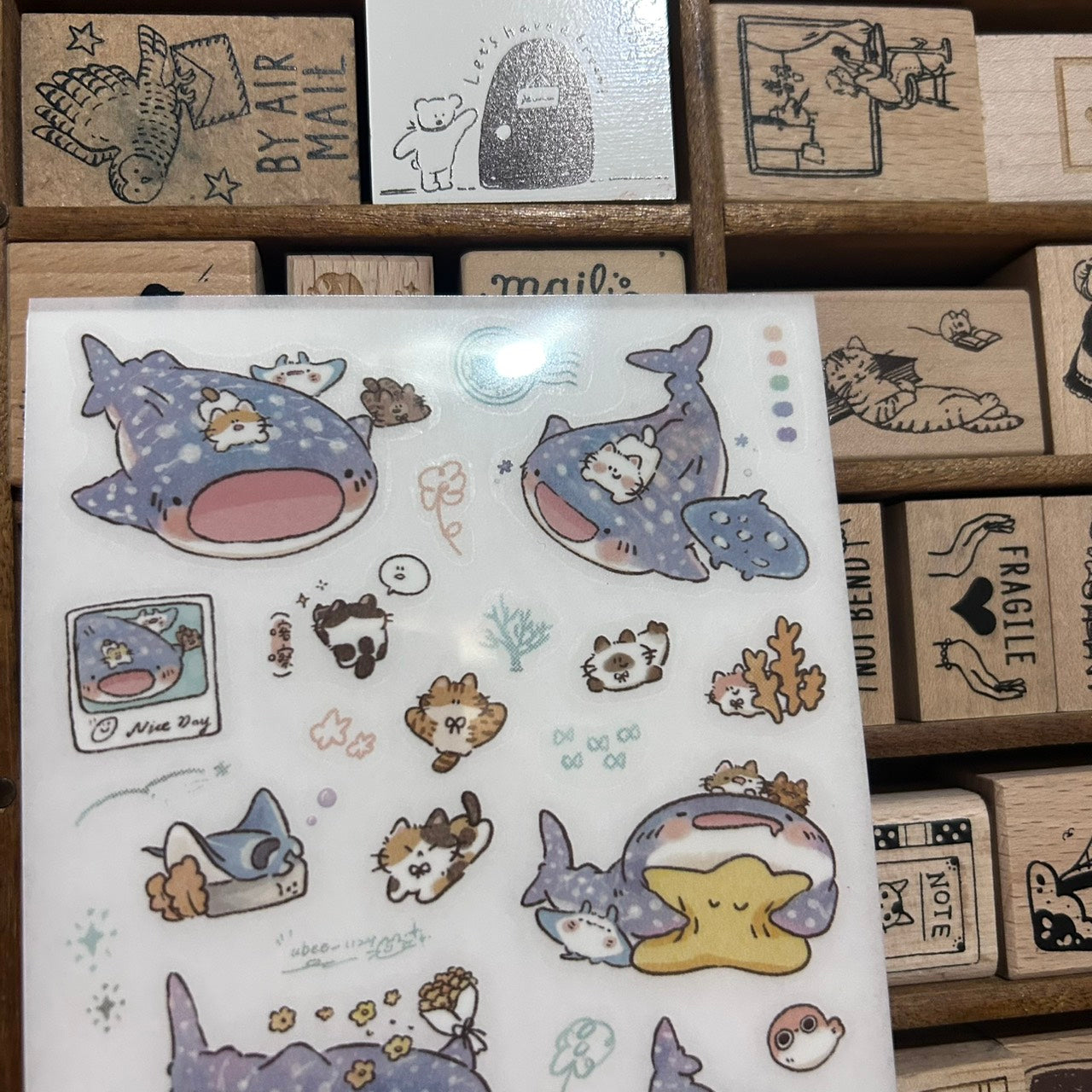 UBEE Whale Shark Transfer Sticker Sheets