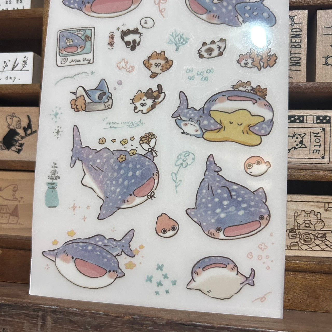 UBEE Whale Shark Transfer Sticker Sheets