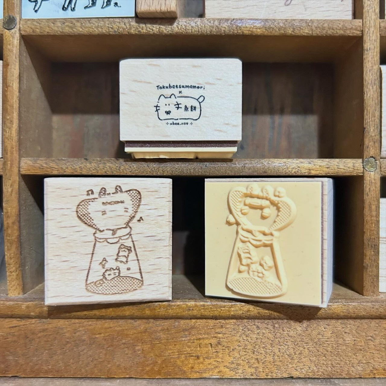 UBEE x tokubetsumemori Space Wood Stamps