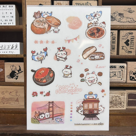 UBEE x tokubetsumemori San Francisco Transfer Sticker Sheets