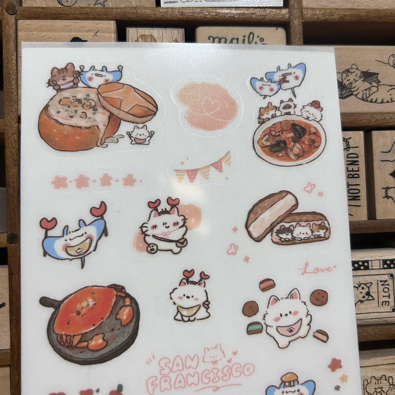 UBEE x tokubetsumemori San Francisco Transfer Sticker Sheets