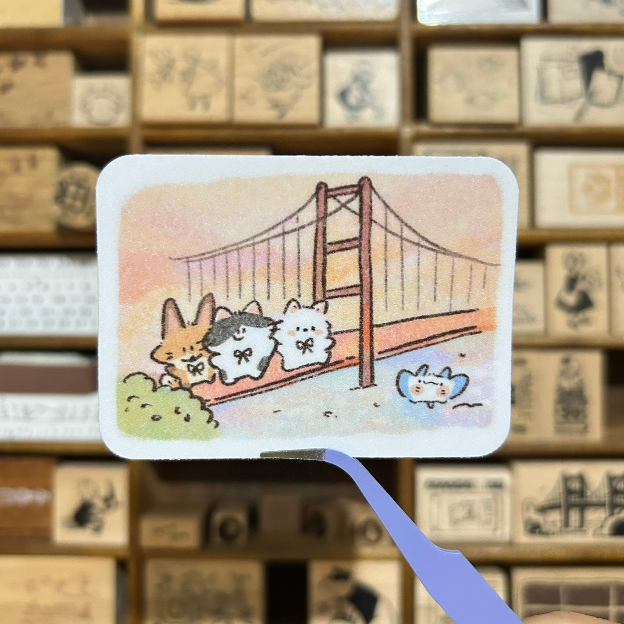 UBEE x tokubetsumemori Golden Gate Waterproof Sticker