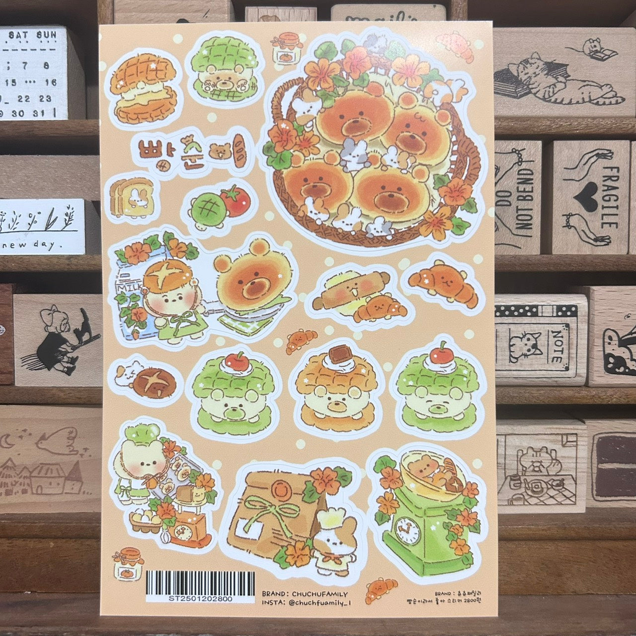 Chu Chu Family Bread Sticker Sheet