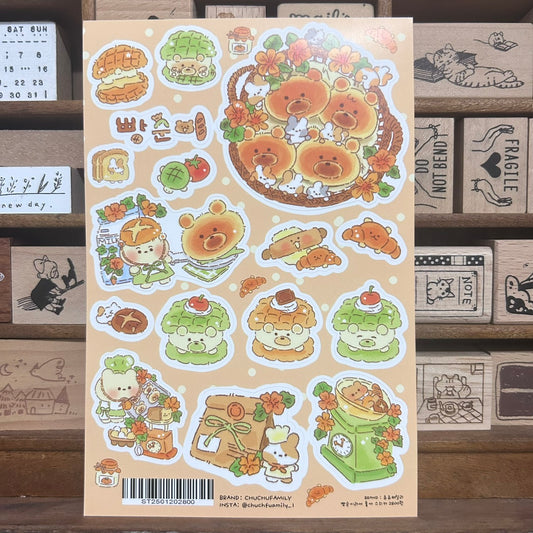 Chu Chu Family Bread Sticker Sheet