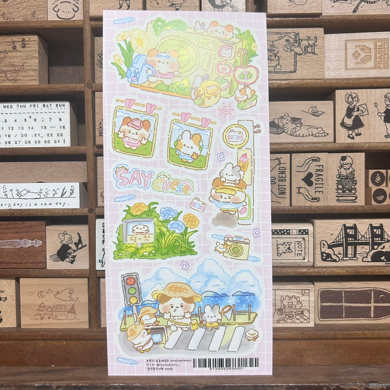 Chu Chu Family Camera Sticker Sheet