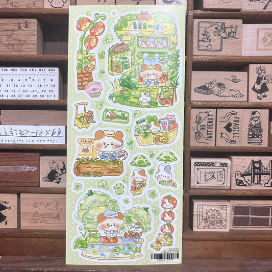 Chu Chu Family Green Market Sticker Sheet