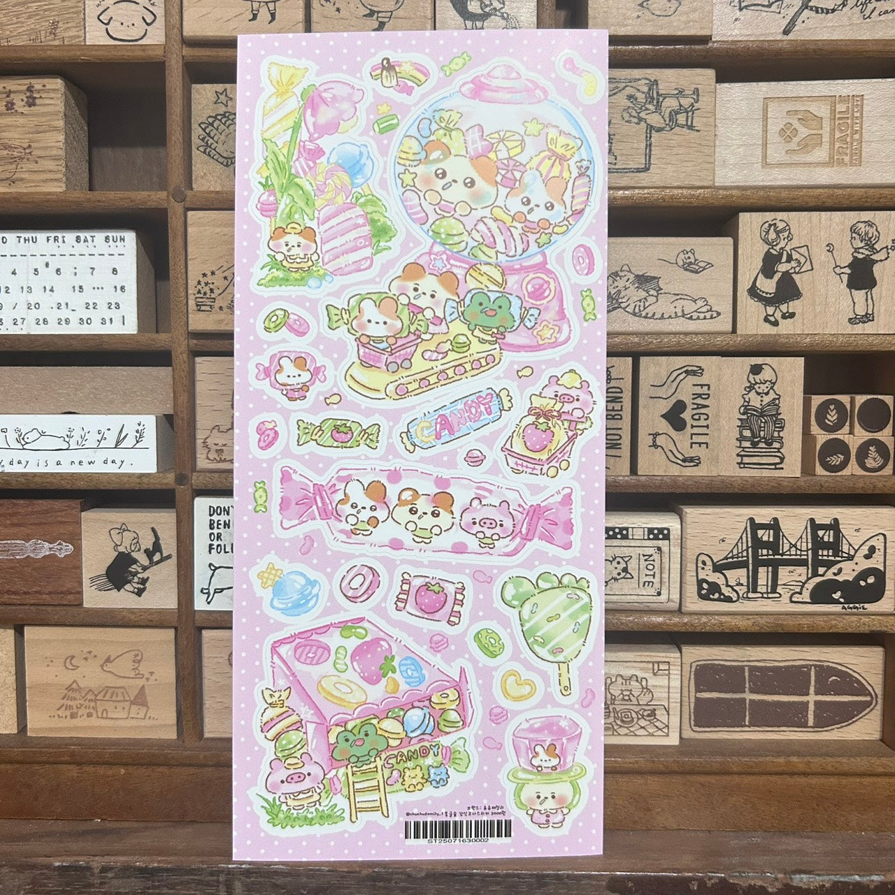 Chu Chu Family Pink Candy Sticker Sheet