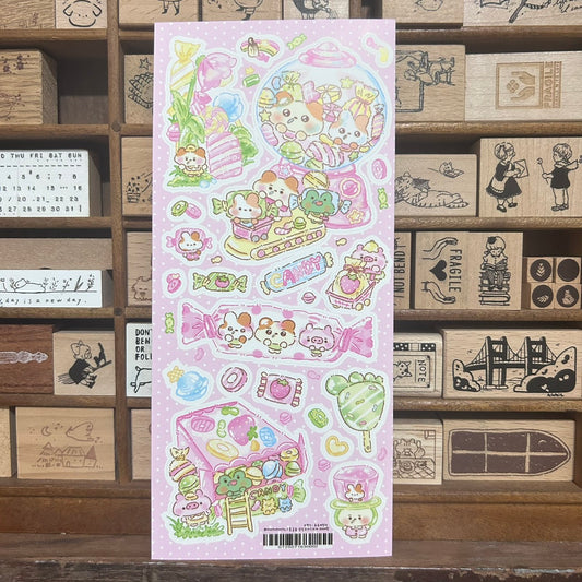 Chu Chu Family Pink Candy Sticker Sheet