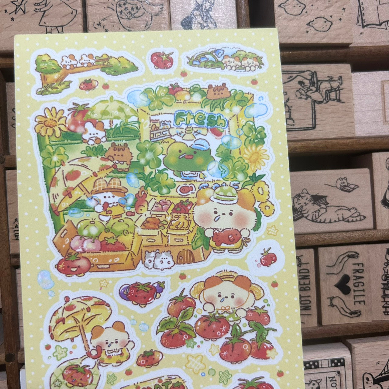 Chu Chu Family Tomato Market Sticker Sheet