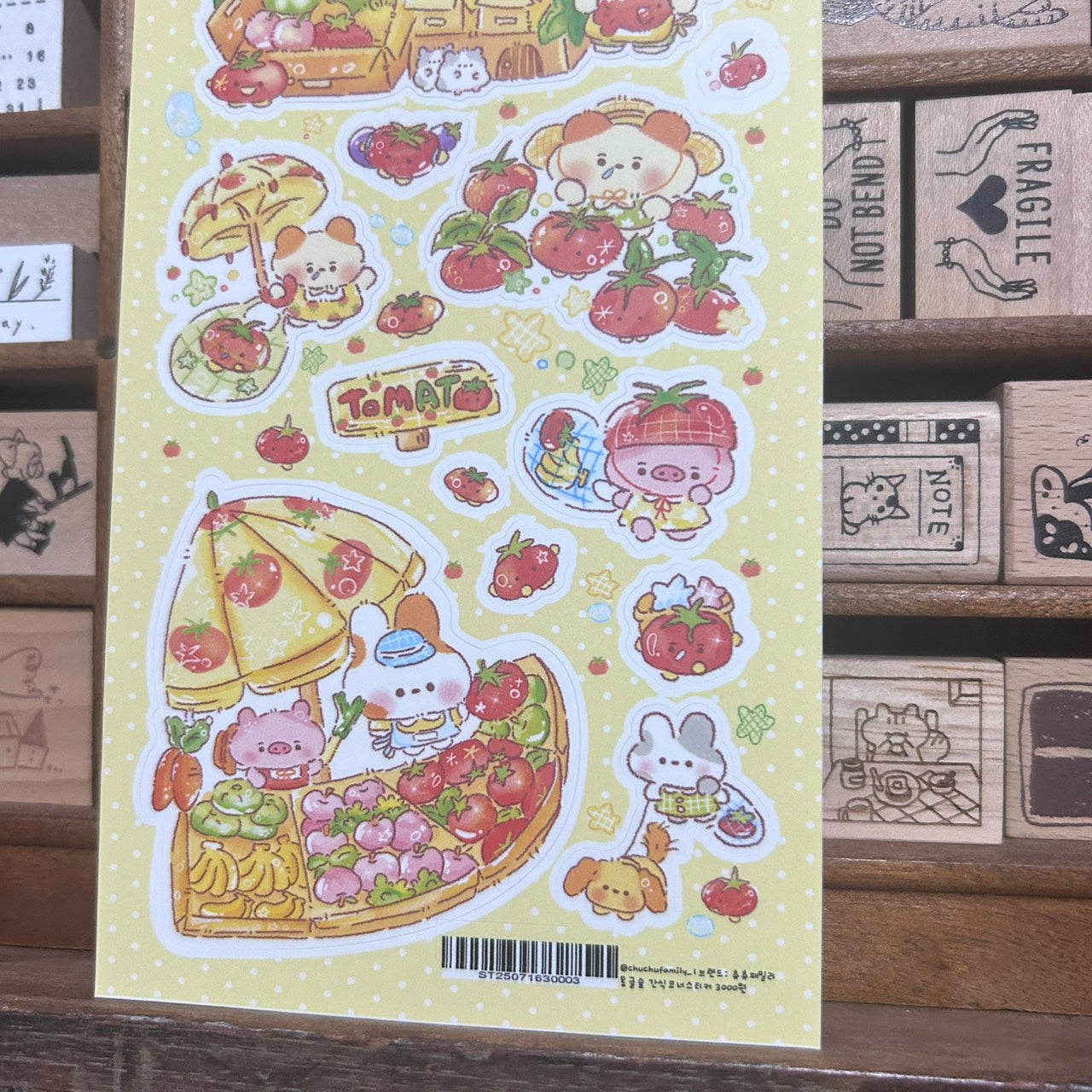 Chu Chu Family Tomato Market Sticker Sheet