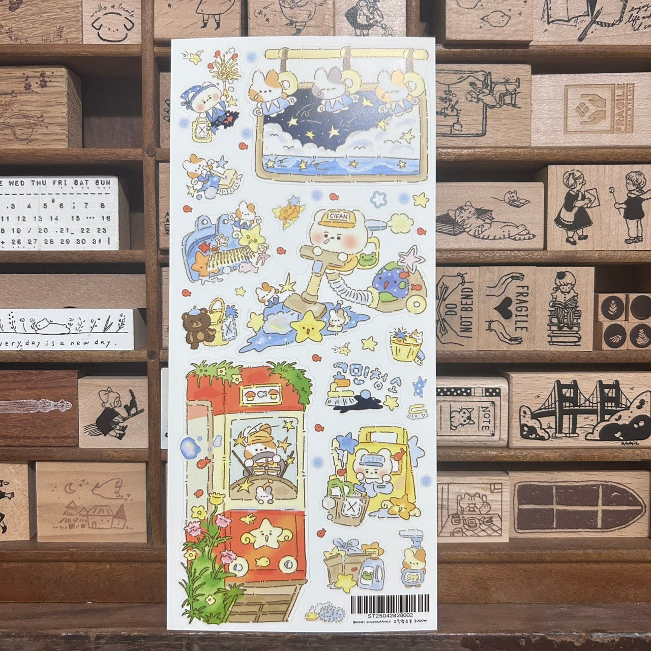 Chu Chu Family Space Cleaning Sticker Sheet