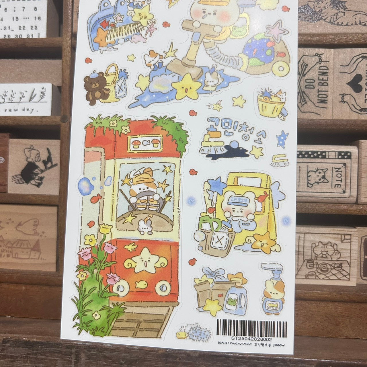 Chu Chu Family Space Cleaning Sticker Sheet
